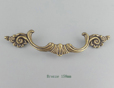 Antique Silver Bronze Furniture Handles Kitchen Cabinets Door Knob Pull Drawer Wardrobe Cupboard Shoe Closet Dresser Pull Handle: Bronze 158mm