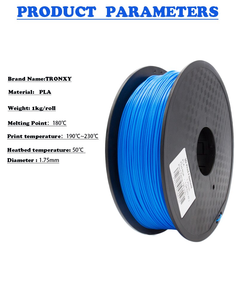1kg tronxy 3d printer filament accessoires benodigdheden pla/abs 1.75mm printmateriaal diverse soorten kleuren kiezen