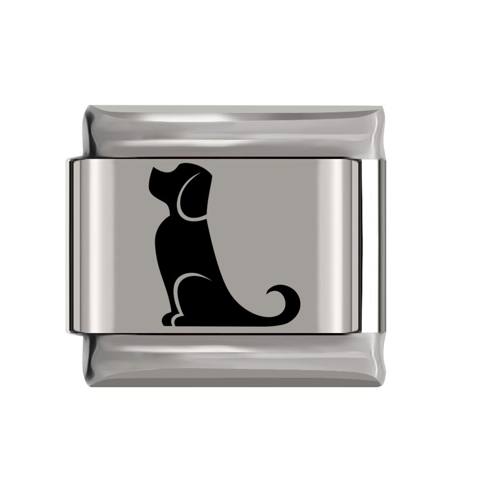 Fyour Original Daisy Dog Mother's Day Couples Charm Links Fit 9mm Width Bracelet Stainless Steel Jewelry DIY Making DJ130: I