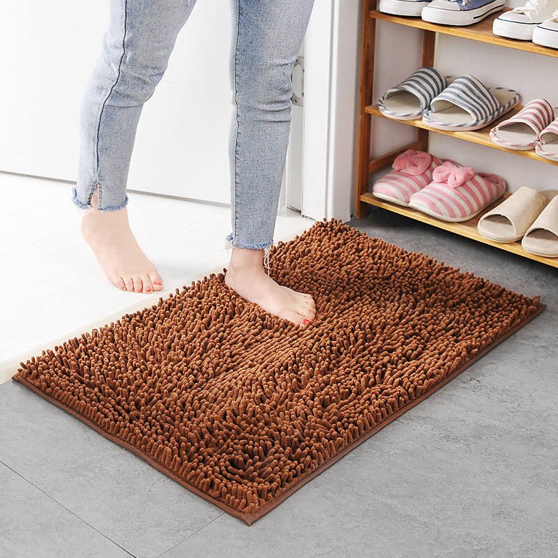 Tapis de bain grande taille bon marché, tapis épais à mémoire de forme, tapis de bain, salle de bain, salon, porte de salle de bain, tapis de pied absorbant B: Coffee