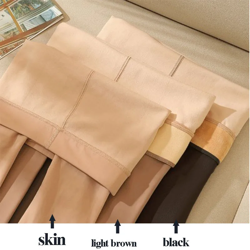 Vrouwen Kousen Winter Panty Eén laag Water Glad Blote Been Panty Fluwelen Dikke Sokken Dames Fleece Thermische Huidlegging