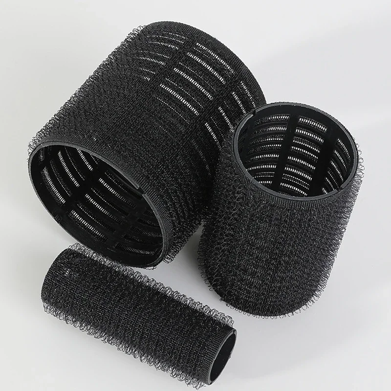 Bigoudis auto-agrippants noirs, pas de chaleur, boucles sans chaleur, frange, crochet auto-adhésif, outils de coiffure bricolage, volume, 13 pièces