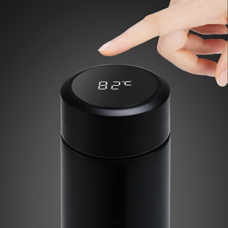 304 rustfri mælk smart stål lcd kaffekolber te display kop touch rustfri krus termisk termokande flaske vakuum vand
