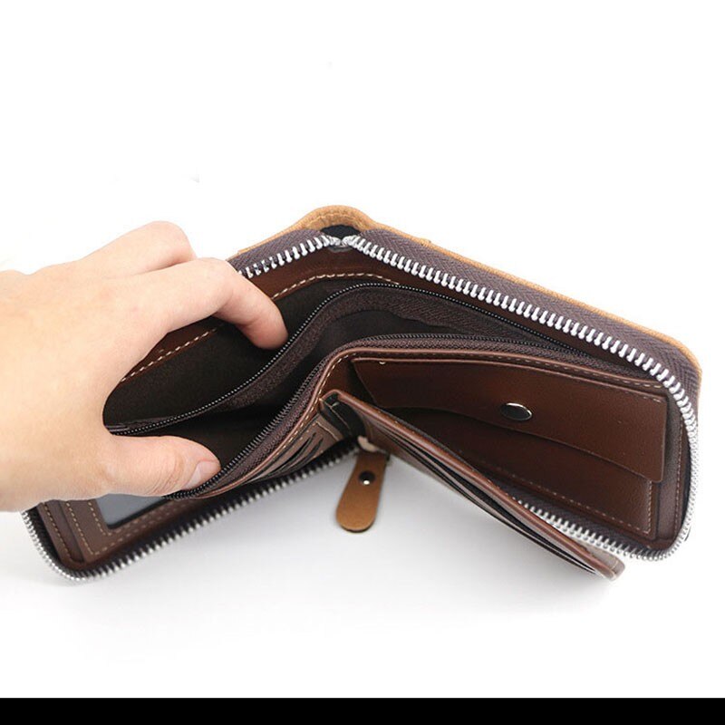 Mannen Kleine Portemonnee Mannen Grote Capaciteit Bifold Purse Id Credit Card Holder Purse Organizer Met Rits Portemonnee Voor Credit kaart