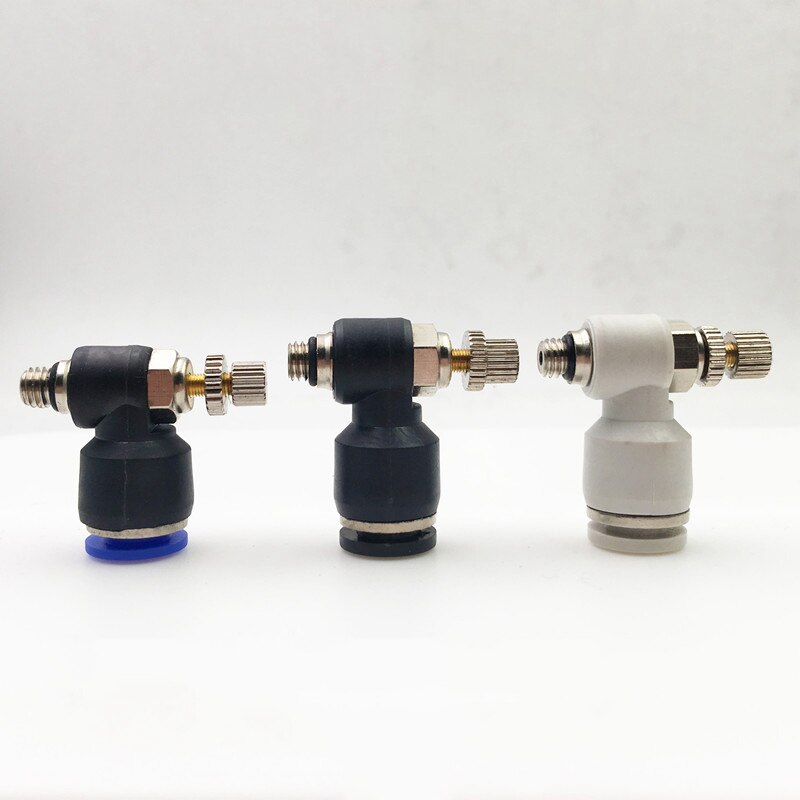4mm 6mm 8mm To M3 M5 Air Speed Control Valve Hose Tube One Touch Air Pneumatic Pipe Fitting Push In Quick Connector