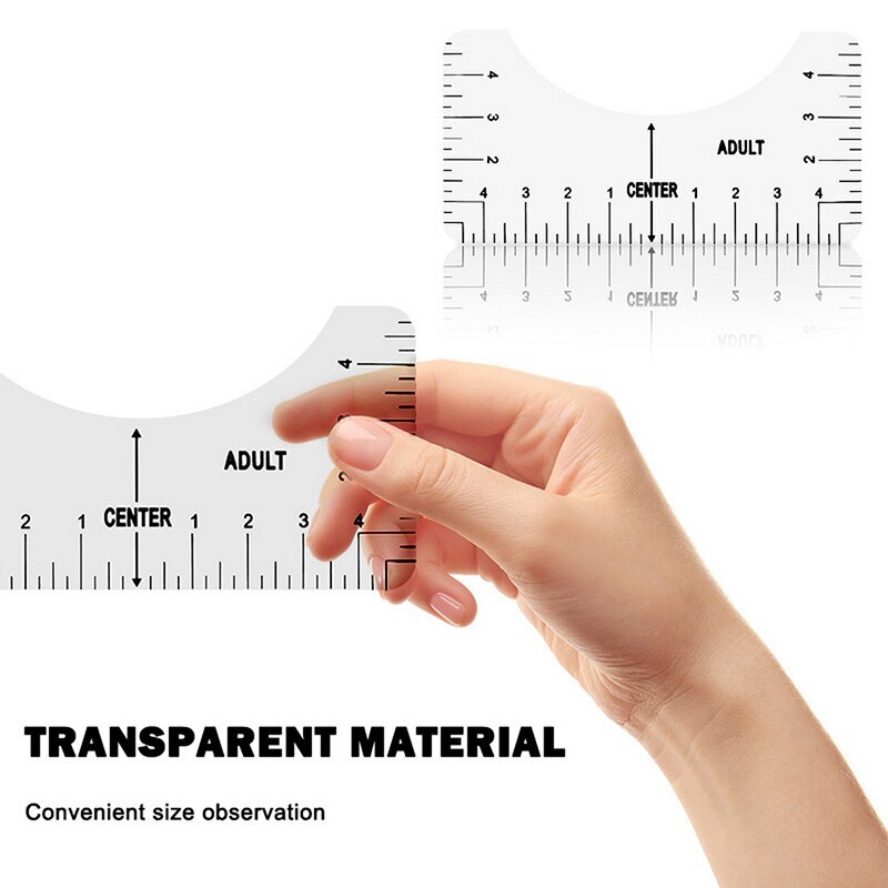 4PCS T-Shirt Alignment Ruler Craft Ruler with Guide Tool for Adult Youth Toddler Sewing Tools acrylic