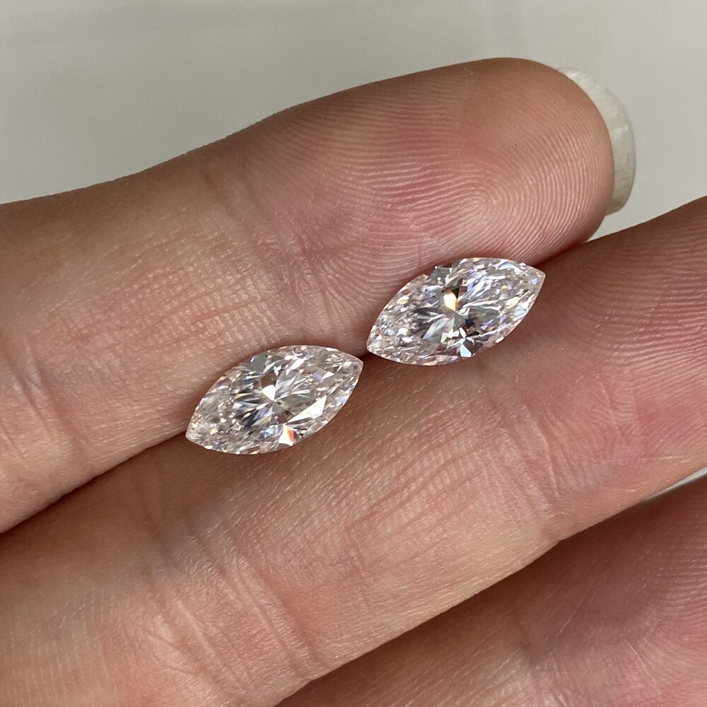 3*6mm marquise skaleczenie biały kamień Moissanite 0.21 karat na biżuterię