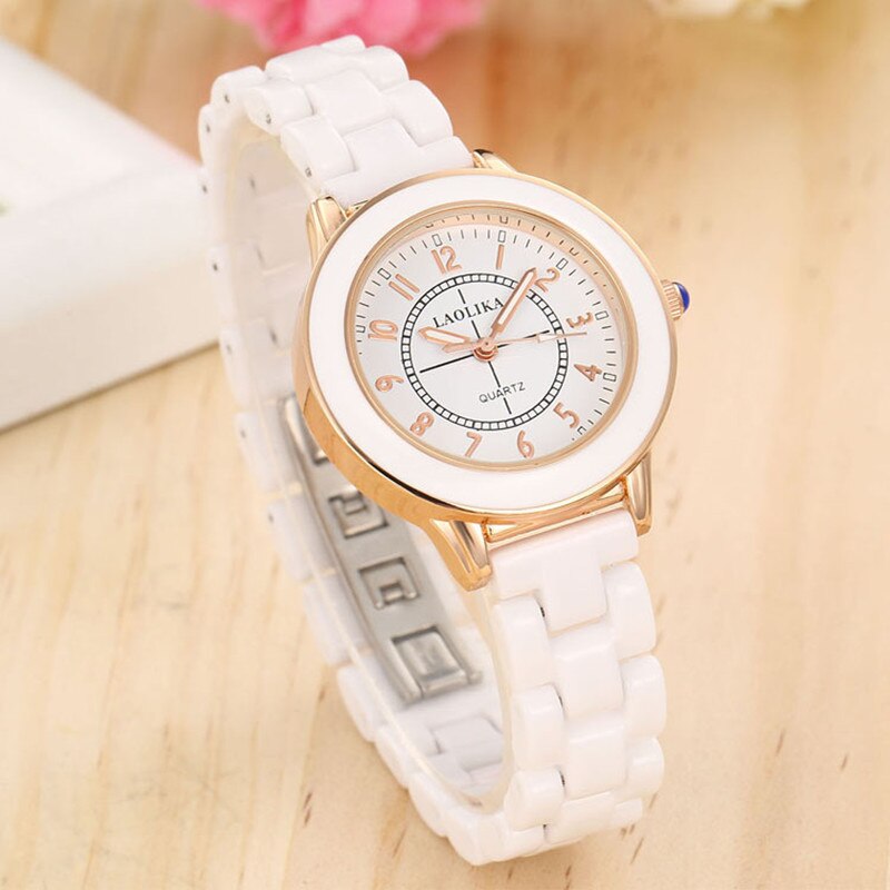 ZELING Ceramic watch women's brand quartz watch wrist watches for women Bracelet Clasp & Casual Chronograph