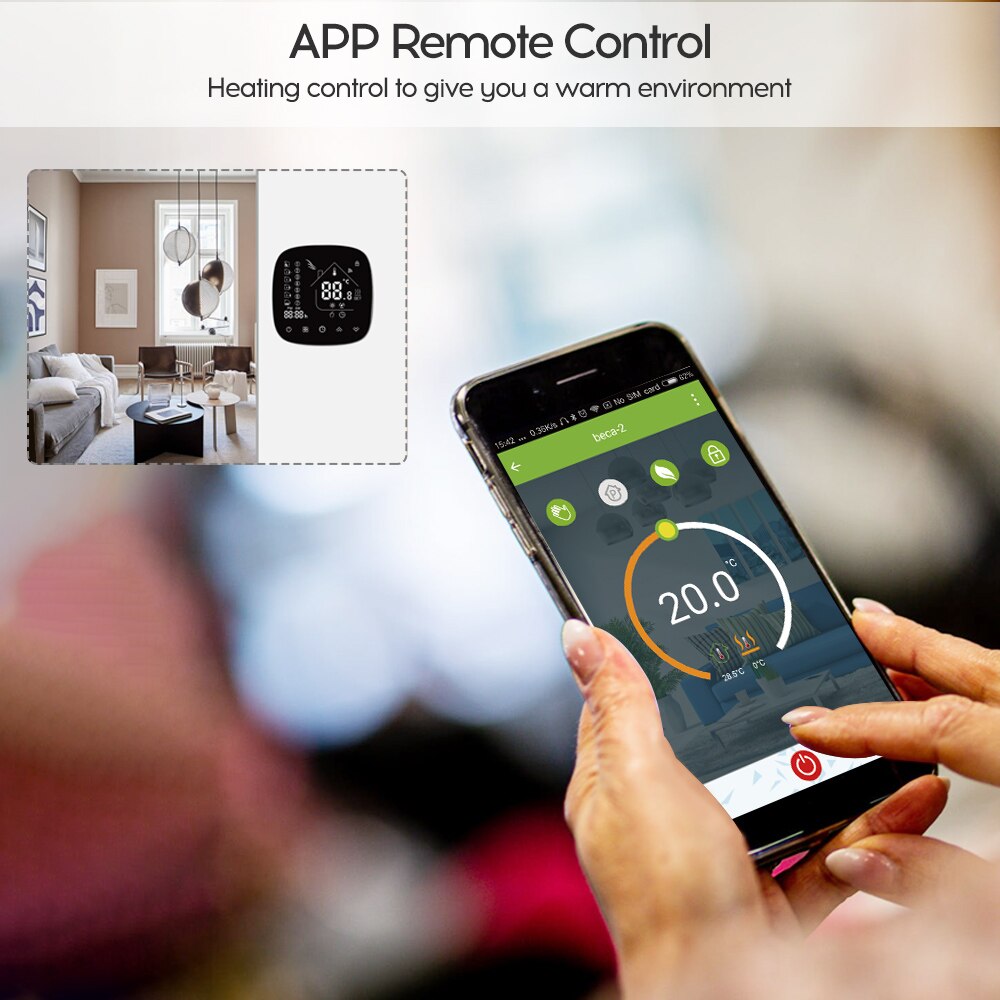 Programmable Thermostat Wifi Thermostat with Touchscreen LCD Display Weekly Energy Saving Smart Temperature Controller Tool