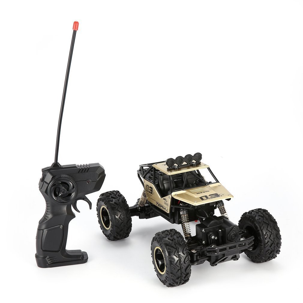 1/16 2.4GHz Corpo In Lega di Borsette Rock Crawler 4WD Motori A Doppia Off-road di Controllo Remoto Oro RC Bigfoot Arrampicata auto Giocattoli