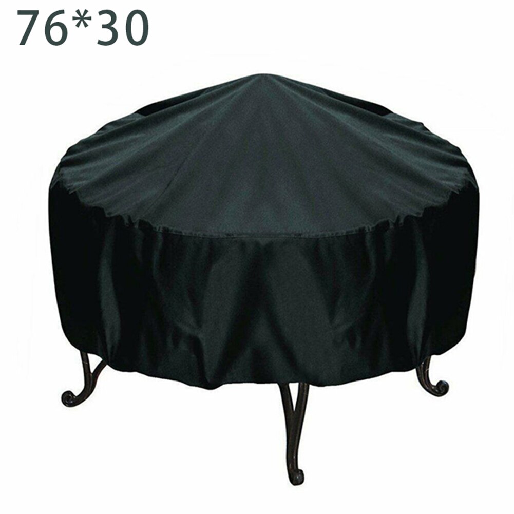 Fire Pit Cover Round Brazier Stove Cover Waterproof Windproof Sun Protection for Outdoors FPing: 76x30cm