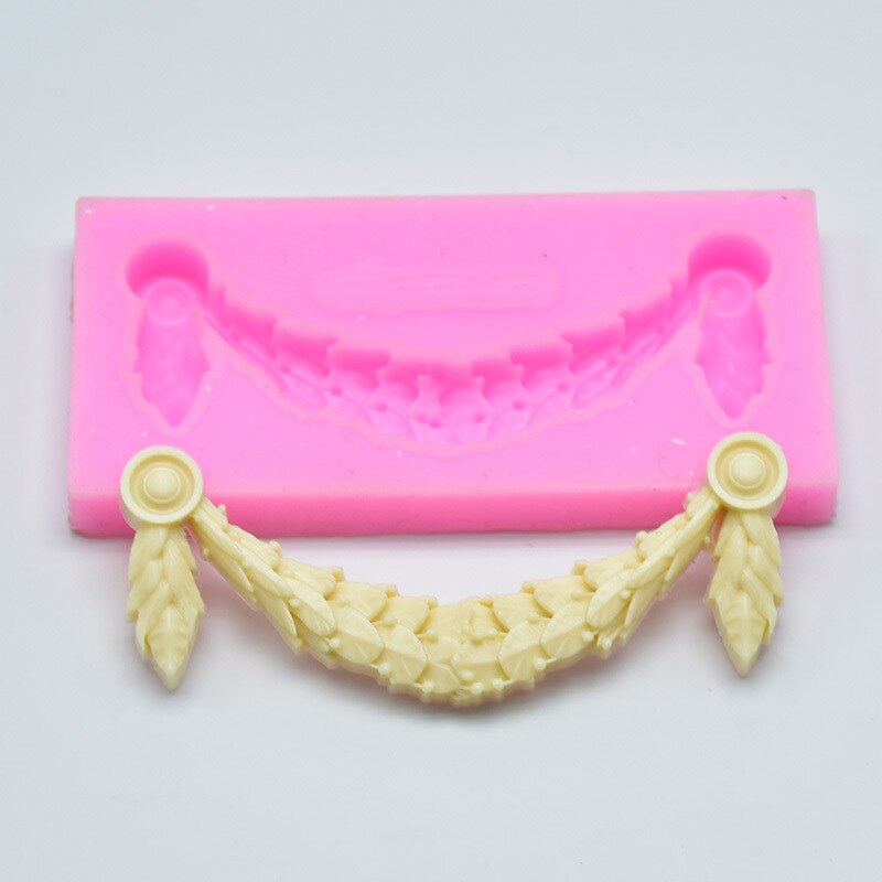 Moule Silicone 3D Couronne Dentelle Pour Bordure De Gâteau - 20x11 Cm, Résistant -40°C à 230°C, Translucide