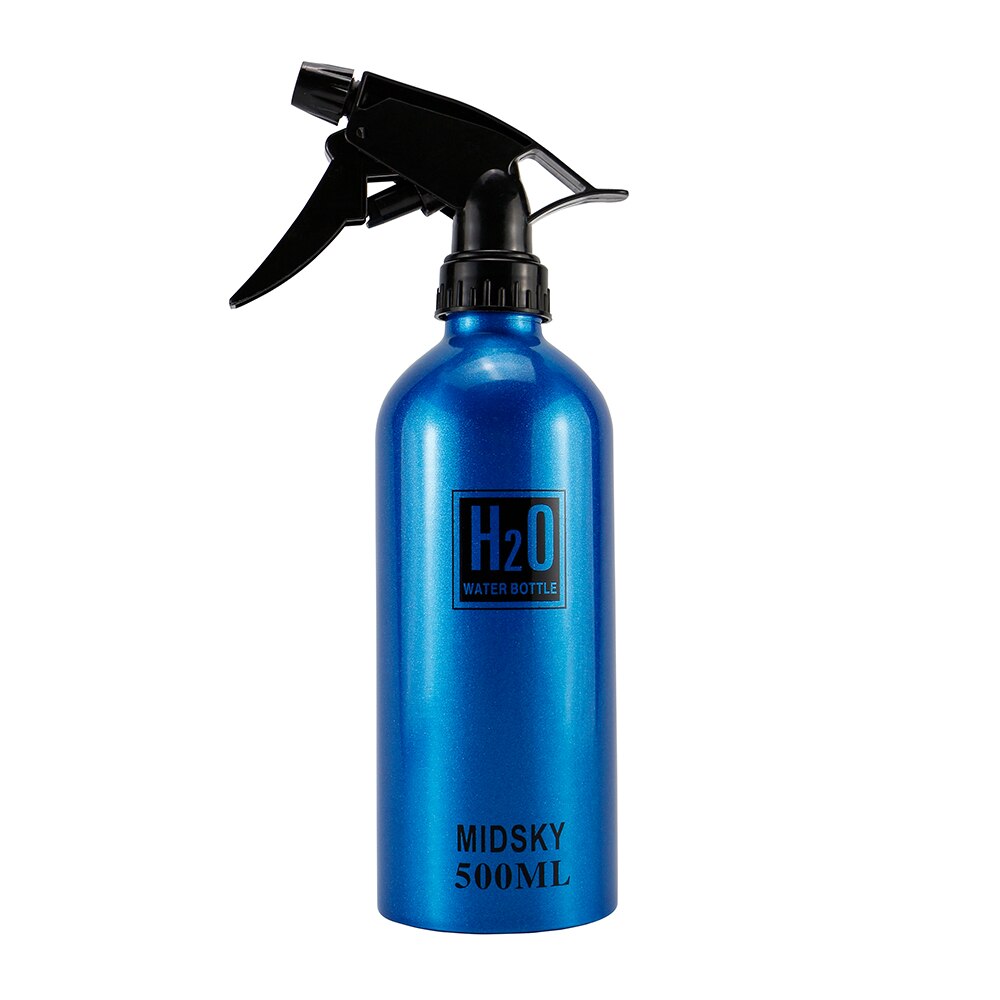 Pulvérisateur d'eau en aluminium pour Salon de coiffure, bouteille vide de 500ML, rechargeable, outils de pulvérisation pour coiffeur: 500ML-Blue