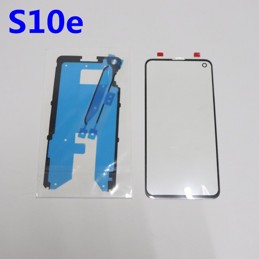 Lcd frente lente exterior para samsung galaxy s10 s10 plus 5g g975 s20 s20 + tela de toque vidro s10 5g g977 substituição quadro adesivo: S10E