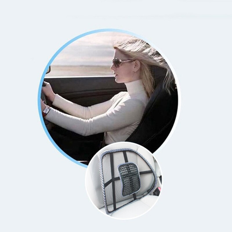 Mesh Back Support Lumbar Massage Cushion Lower Back Cushion Pain Relief Car Office Seat C44