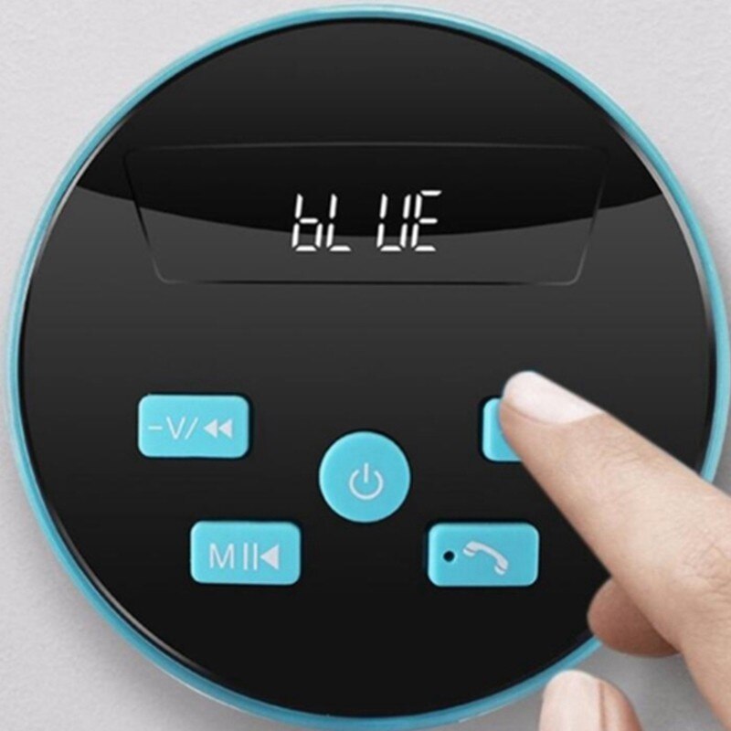 Waterproof Bathroom IPX7 Bluetooth Speaker Portable FM Subwoofer With Breathing Light Suction Cup Bluetooth Speaker