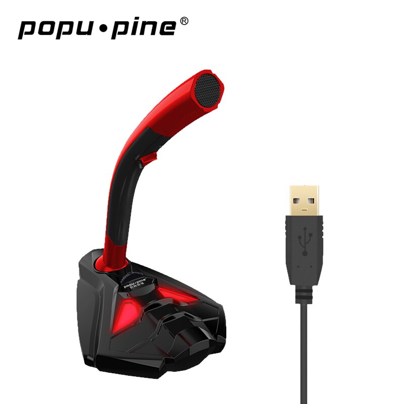 Bekabelde microfoon met telefoonstandaard tafelmodel stereo gaming pc microfoon studio gaming 360 ° usb microfoon dubbele microfoon