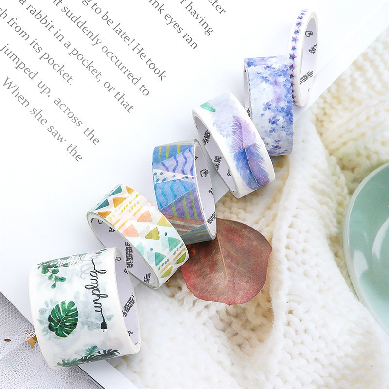4pcs/set Japanese Decoration Kawaii Masking Fresh Paper Diy Washi Tape Stickers Scrapbooking Cute Stationary School Supplies
