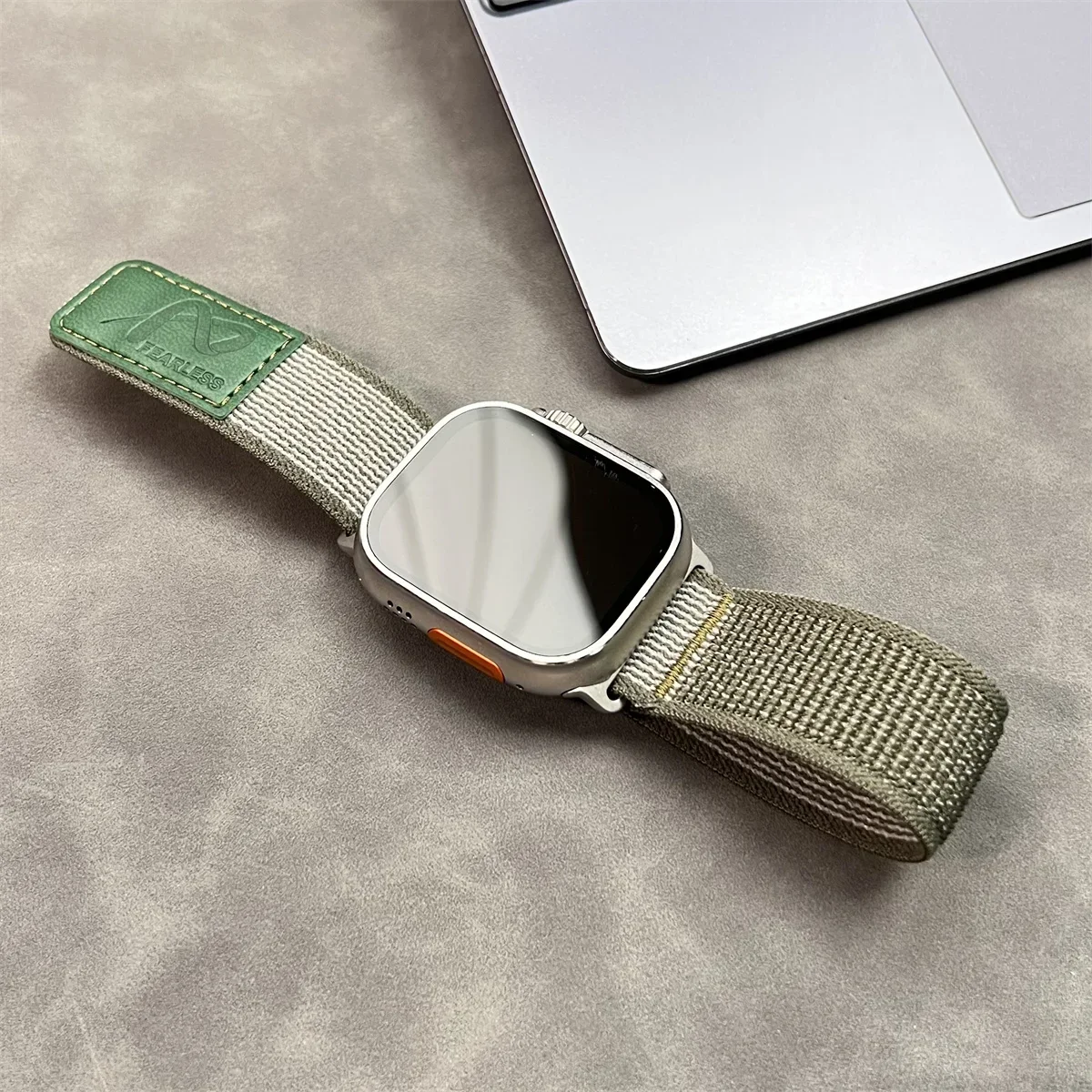 Nylon Leather Strap for Apple Watch Band Ultra 49 44 45mm 42mm 41 40 38 Sport Watchband for Iwatch Serise 10 9 8 7 6 5 Bracelet