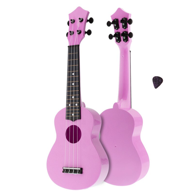 21 Inch Sopraan Akoestische Ukulele Kleurrijke Abs Plastic 4 Snaren Hawaii Gitaar Musica Instrument Voor Kinderen En Muziek Beginners: Roze