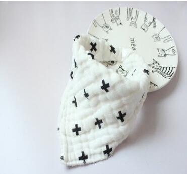 Muslin haklappar flickor pojkar baby trasa babador tecknat tryck baby haklappar bebe smock rapa trasor tillbehör spädbarn baby grejer: 6