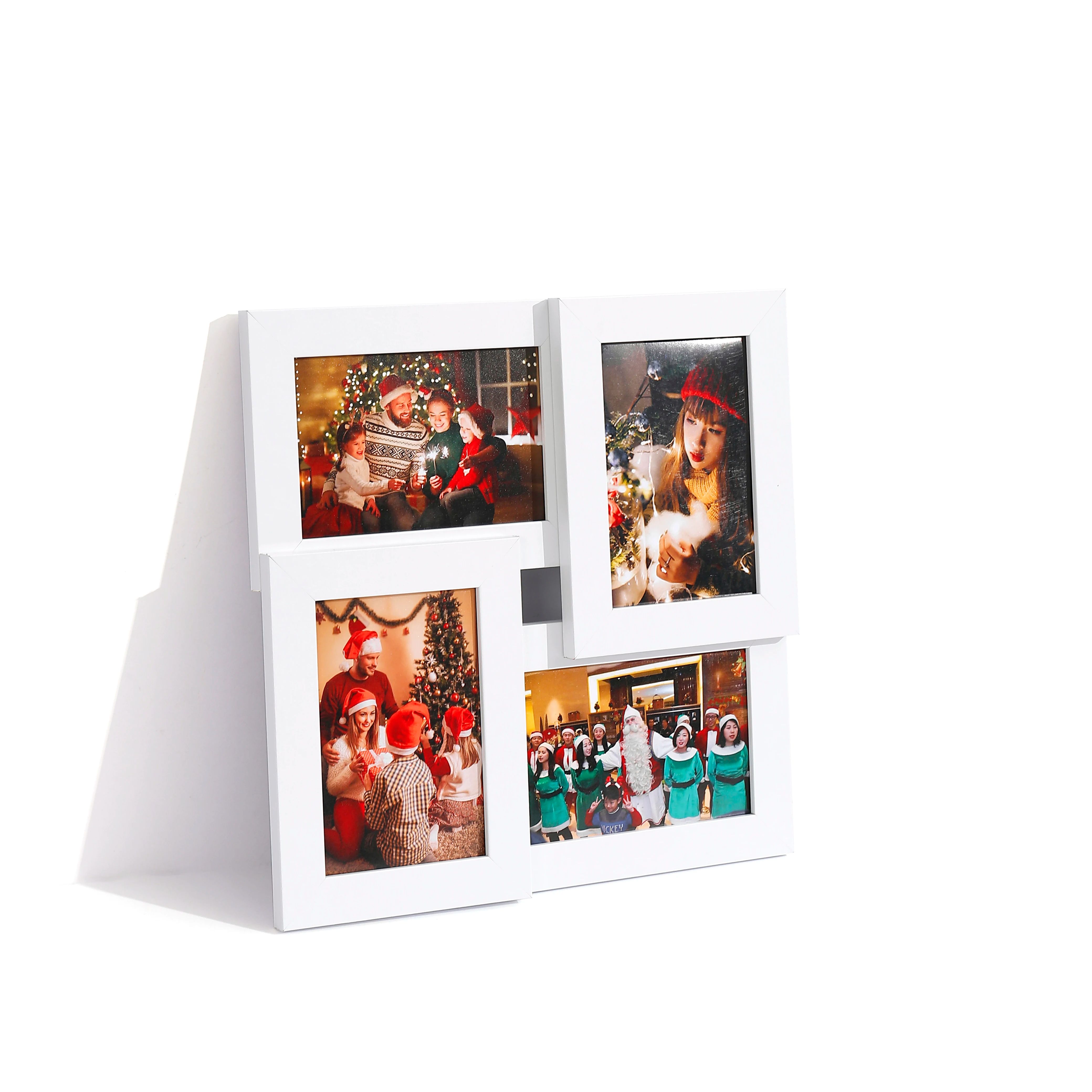 Marcos de fotos de 4x6 para decoración de pared, conjunto de 4 marcos de fotos familiares, Collage de decoración de pared para Familia, Parejas, amigos