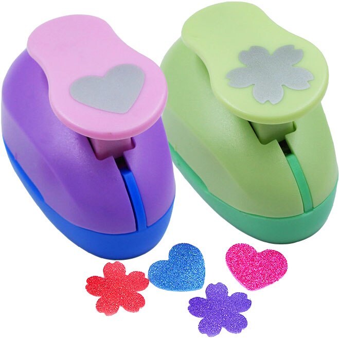 2.5cm(1 inch) Circle and Wave Circle Shape hole punch set Puncher Crafts Scrapbooking round DIY Paper Cutter Punches Free ship: Heart and Sakura