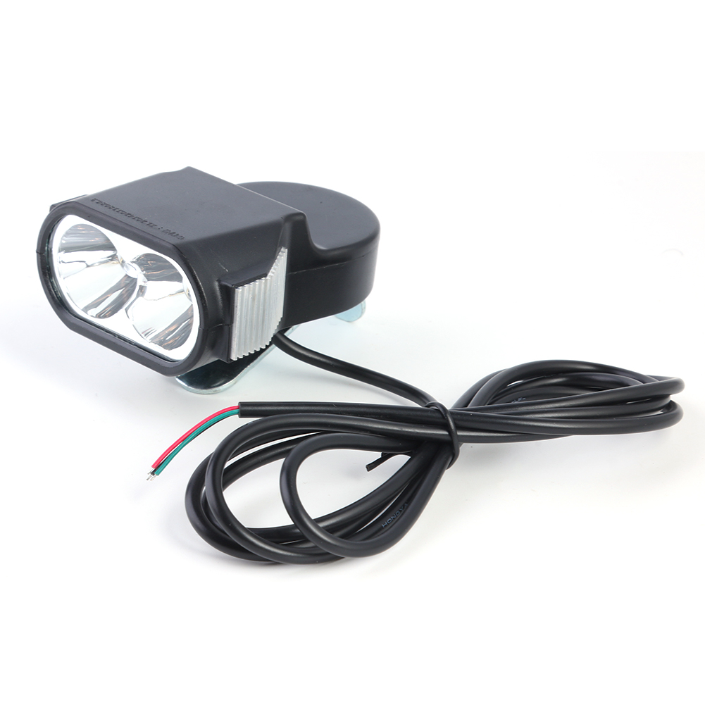 2 In 1 E-Bike Licht Dc 36V 48V 60V Elektrische Fiets Koplamp Waterdichte Elektrische Scooter fiets Zaklamp Hoorn Voorlamp: Paars