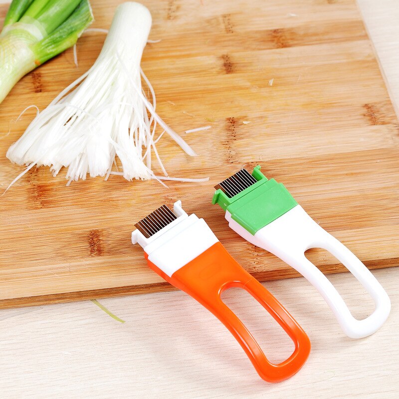 Scallion-triturador de cebolla y verduras, herramientas de cocina, rebanadas, accesorios de cocina, herramienta para triturar cuchillos