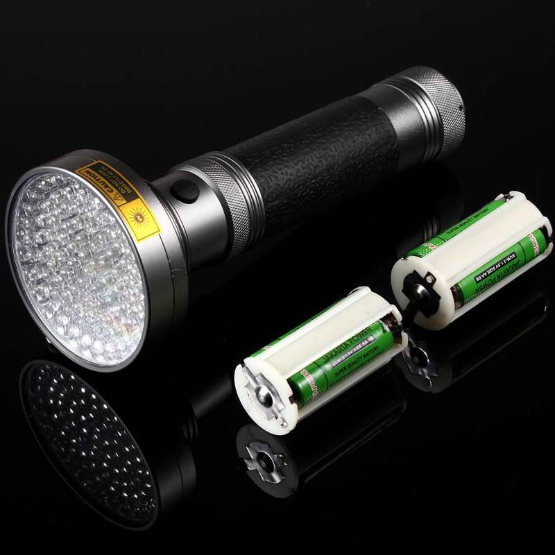 Alonefire 18w 100 led højeffekt uv lommelygte fakkel 395nm ultraviolet skorpioner kæledyr urin lækage detektion led lys aa batteri