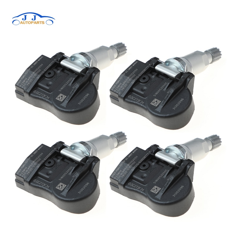 4 st tpms däcktryckssensor 31302096 31341893 31341171 313418930 s180052020 för volvo  c30 c70 s60 s80 v60 xc60 xc70