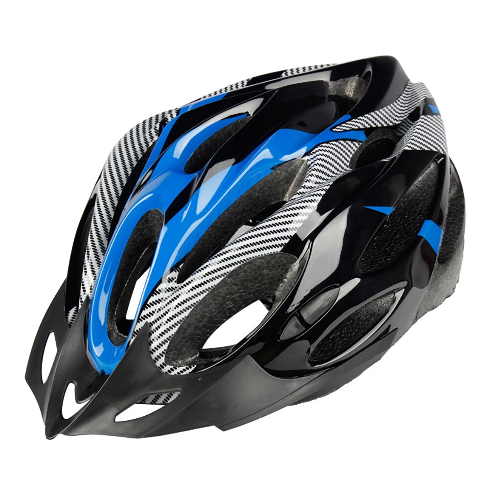 Cykelcykelbeskyttende hjelm integreret støbning cykel sikkerhedshjelm ydre skal med slagabsorberende skumhoveddæksel #45: Blå