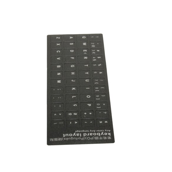 Portuguese Language Notebook Keyboard Cover Sticker Layout Black For PC Mac