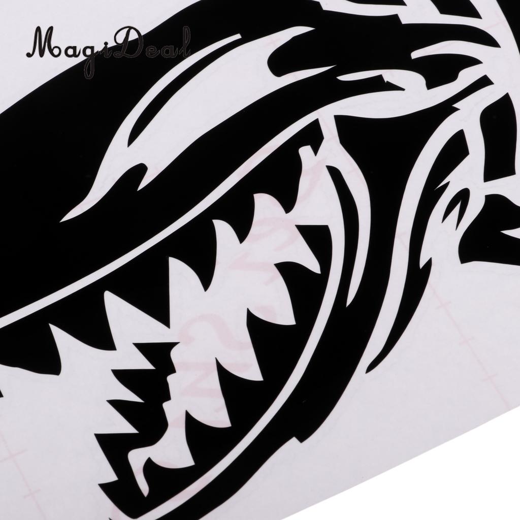 1 Pair Black Skeleton Fish Bone Stickers Cool Funny Decal for Car Kayak Ocean Boat Truck Bicycle Graphics - Waterproof &amp; Durable