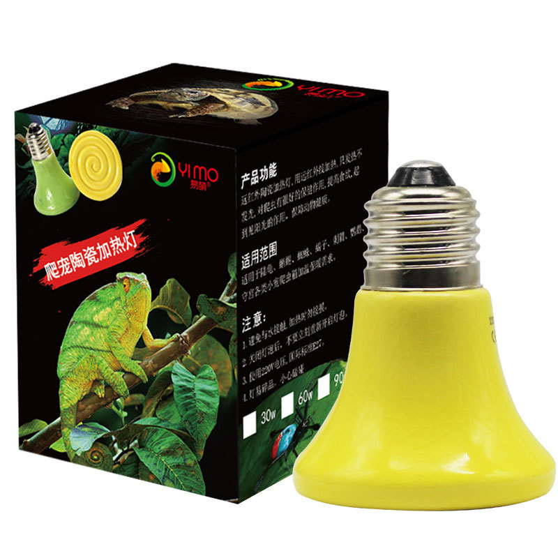 30/60/90W voltage 220v reptile supplies ceramic heating lamp Reptile UVA Turtle Lizard infrared heater