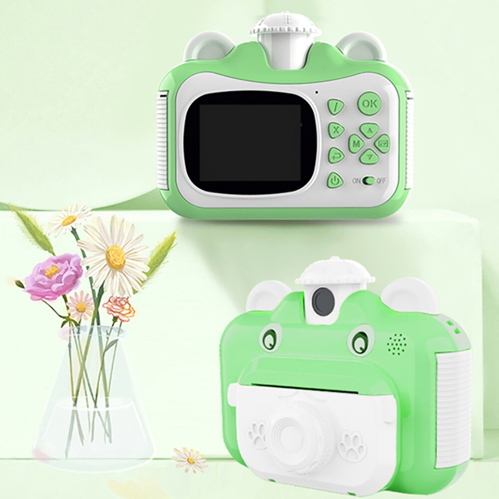Children Camera Digital Print Camera Cute Baby Camera Video Camcorder 2.4 inch Photography Camera with 3 Rolls Printing Papers