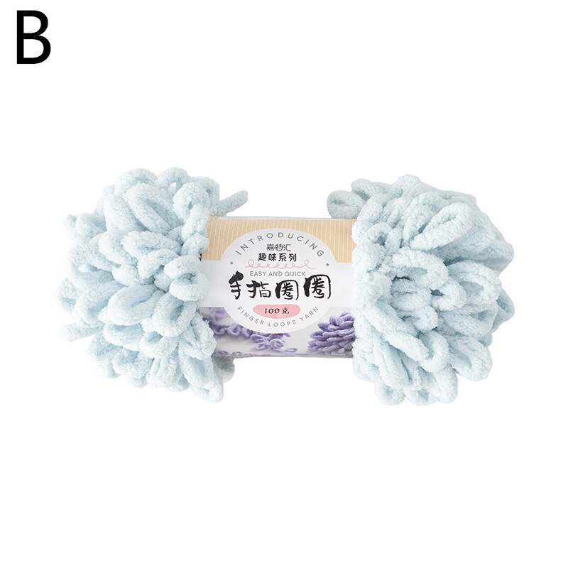 Diy Finger Schleife Garn Hand Strick Heimat Kissen Decke Kreis Linie Dicken Wolle Hand betroffen Gemischt Garn Ring Gesponnen Polyester spielzeug: B