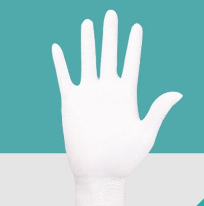 7-14t luvas de nitrilo crianças descartáveis crianças bebê látex pvc proteção inspeção borracha produto comestível bebê luvas estudante: White 7-10T