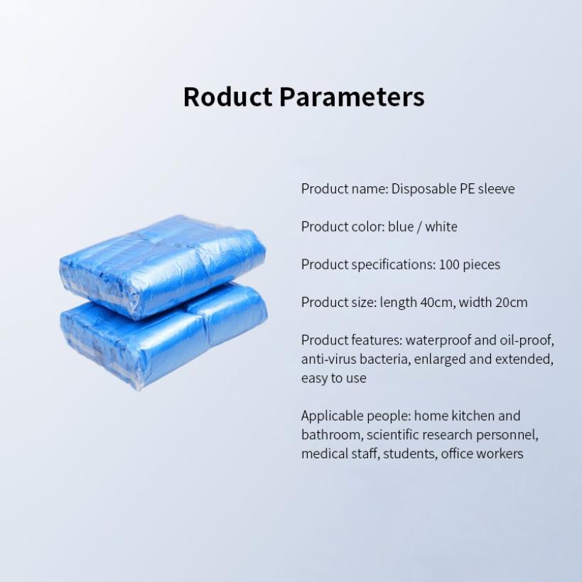 100 Pcs Waterproof and Oil-proof Disposable Arm Sleeves Household Cleaning Dustproof Supplies Disposable Protective Long Sleeves