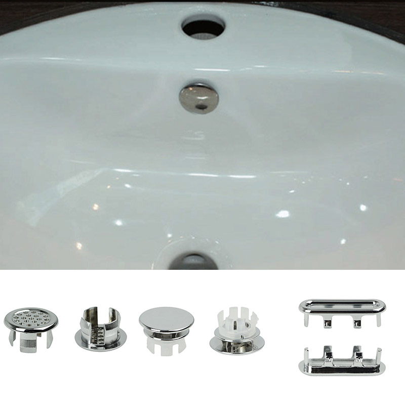 1 PC Chrome Trim Overloop Ring Plastic Overloop Spare Cover Badkamer Benodigdheden Keramische Wastafel Gemorst Water Ring Zinken Ronde Ring