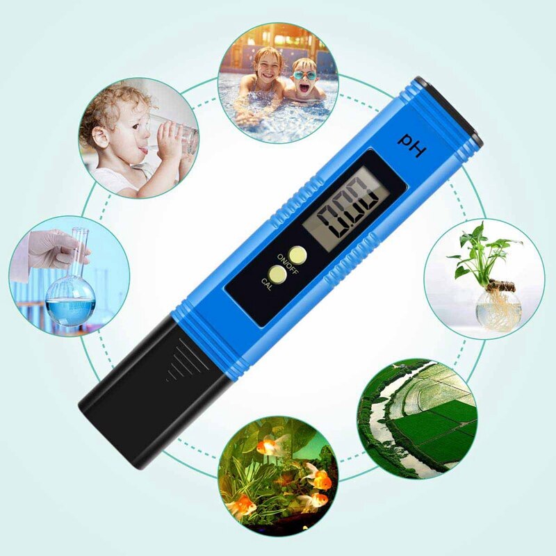 Digitale ph-meter, ph-meter 0.01 ph zeer nauwkeurige watertester met 0-14 ph meetbereiken