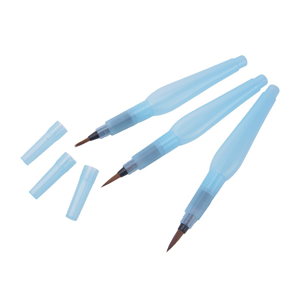 3 stk/sett stor vannpensel malingspensel vannpensel vanntank kalligrafi akvarell akvarell pensel maling pensel