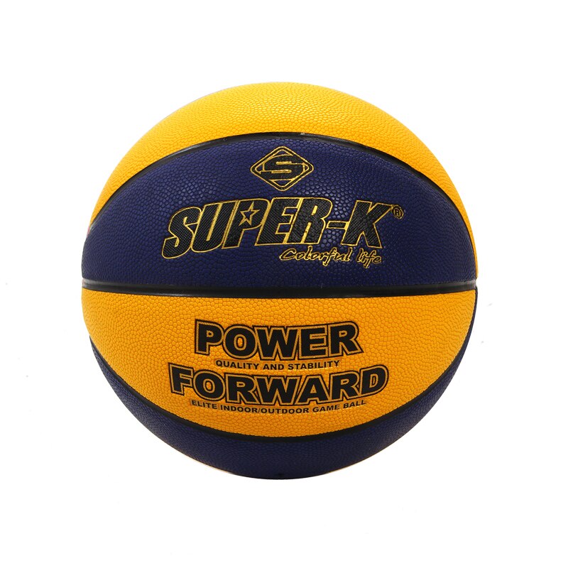 Basketball Ball Official Size 7 PU Leather Outdoor Indoor Match Training Inflatable Basketball: Yellow