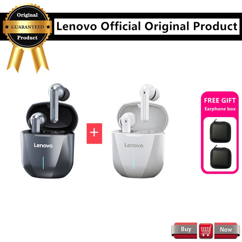 Lenovo XG01 słuchawki douszne 50ms niskie opóźnienie TWS słuchawki Bluetooth z mikrofonem słuchawki bezprzewodowe HiFi ipx5 wodoodporne słuchawki douszne: XG01gray1white1 box2