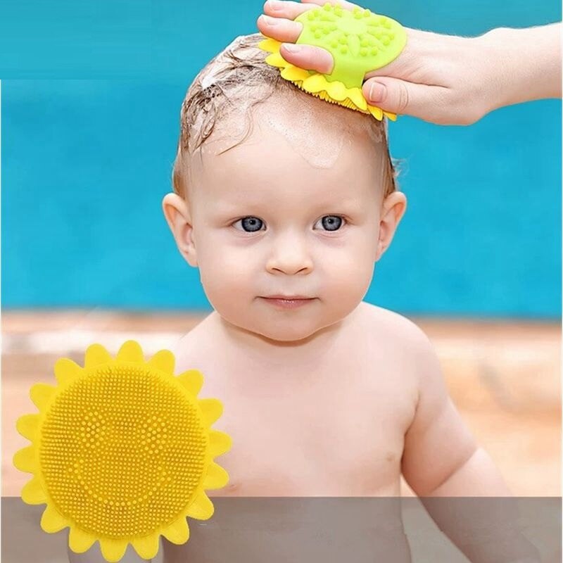 Produkt solrosform mjuk silikon baby bair borste badborste