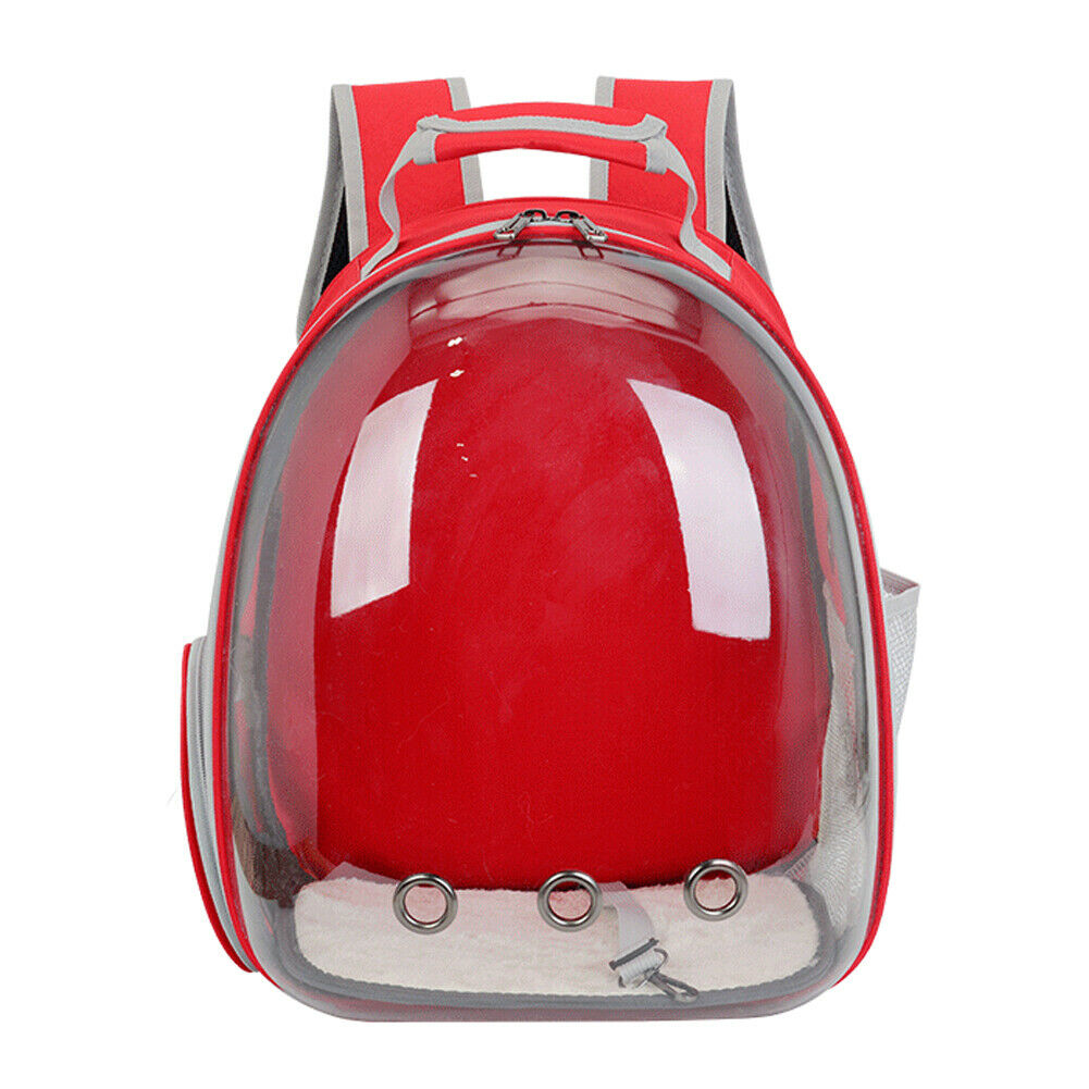 Portable Pet Cat Dog Window Astronaut Bag Travel Carrier Cat Backpack Space Capsule Breathable Bag Pet Carrier: Red