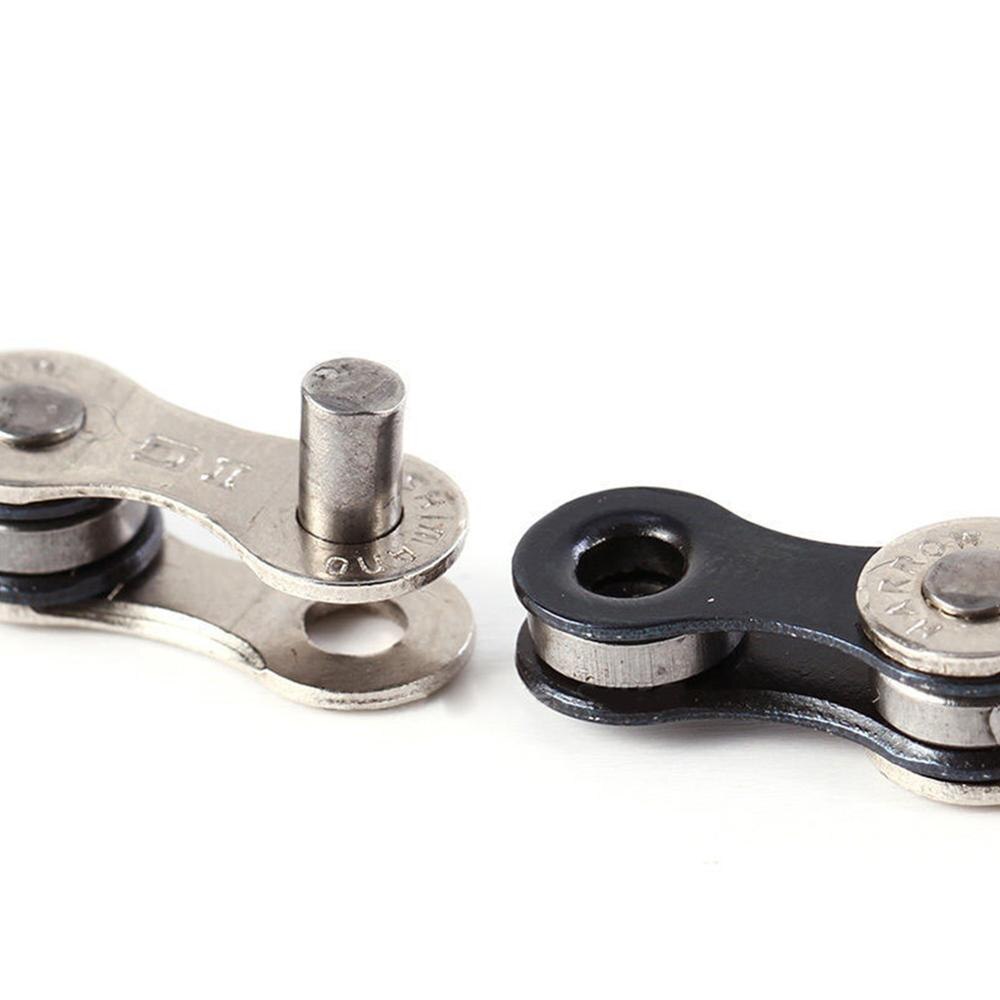 24 Speed Bicycle Chain Silver Half Hollow Bike Chain Mountain Road Bike Full Hollow Chains Ultralight Silver Wear-resisting