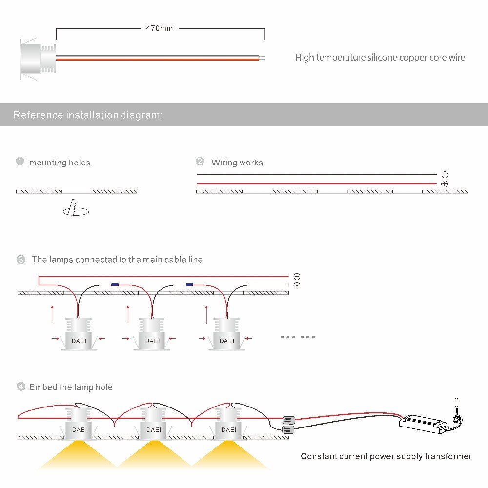 1W Mini Beleuchtung Eingang DC3V/300mA, 25mm Ausschnitt Led Downlight, 60D/120D CE ROHS Hause Dekoration Lampe IP65 12 stücke