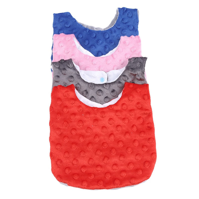 Coral Fleece Baby Bibs Lunch Feeding Bibs Baby Solid Color Feeding Cloth Children Baby Apron Babador Bandana