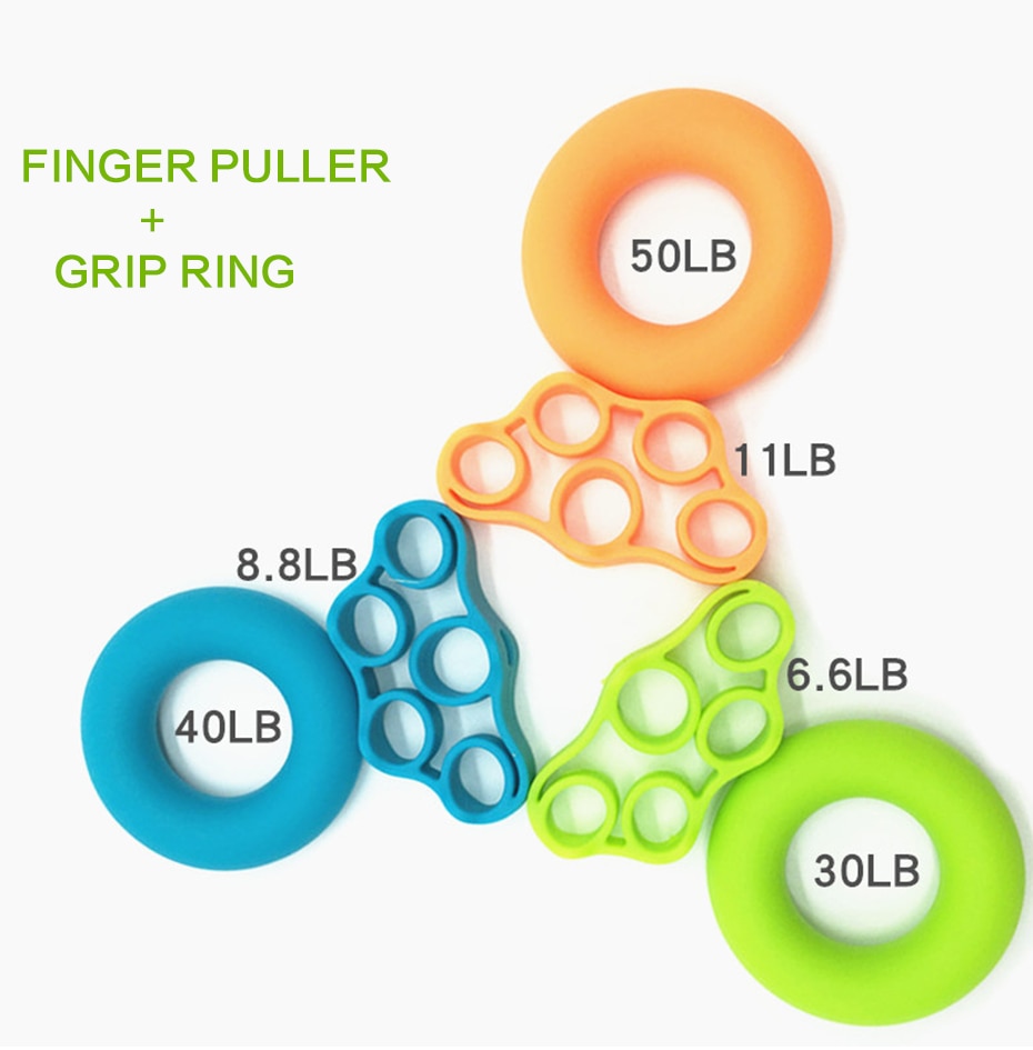 2Pcs Hand Gripper Grip Silicone Ring Hand Resistance Band Finger Stretcher-Exercise Forearm Wrist Training Carpal Expander ZXH